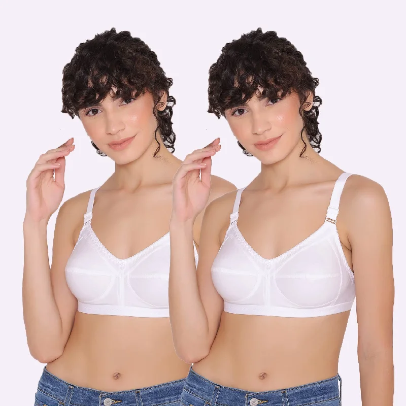 Women's full coverage cotton bra (Pack of 2) -BELLA Breathable Sports Bra