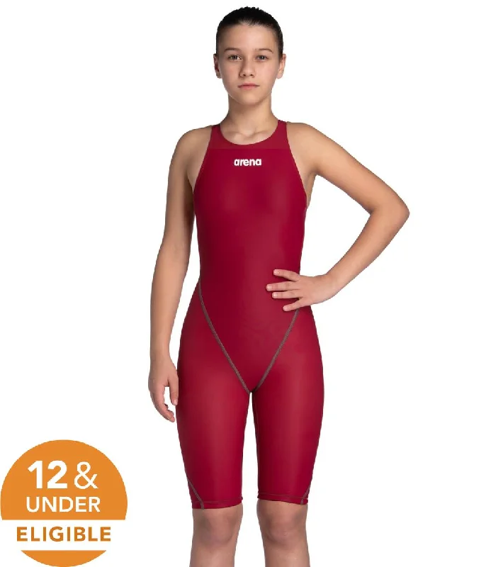 Arena Girls' Powerskin ST Next Open Back Tech Suit Swimsuit Deep Red Elegant Swimsuit Bottoms Arena Girls' Powerskin ST Next Open Back Tech Suit Swimsuit Deep Red Elegant Swimsuit Bottoms