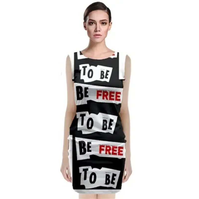 BE FREE Exclusive OriginalDesigner SLEEVELESS MIDI DRESS Size:Med10-12uk Classic Black Midi Dress