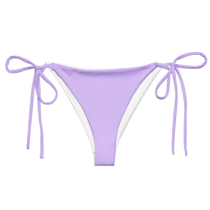 Lavender String Bikini Swimsuit Bottoms Soft Beachwear Set