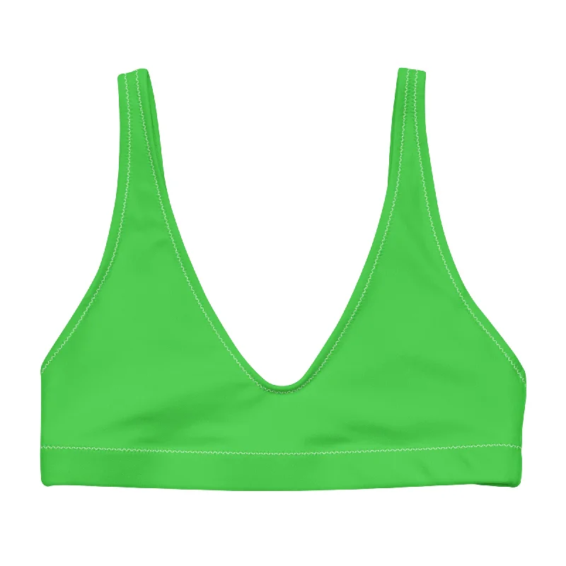 Lime Green Halter Swimsuit Top Halter Neck Swimsuit