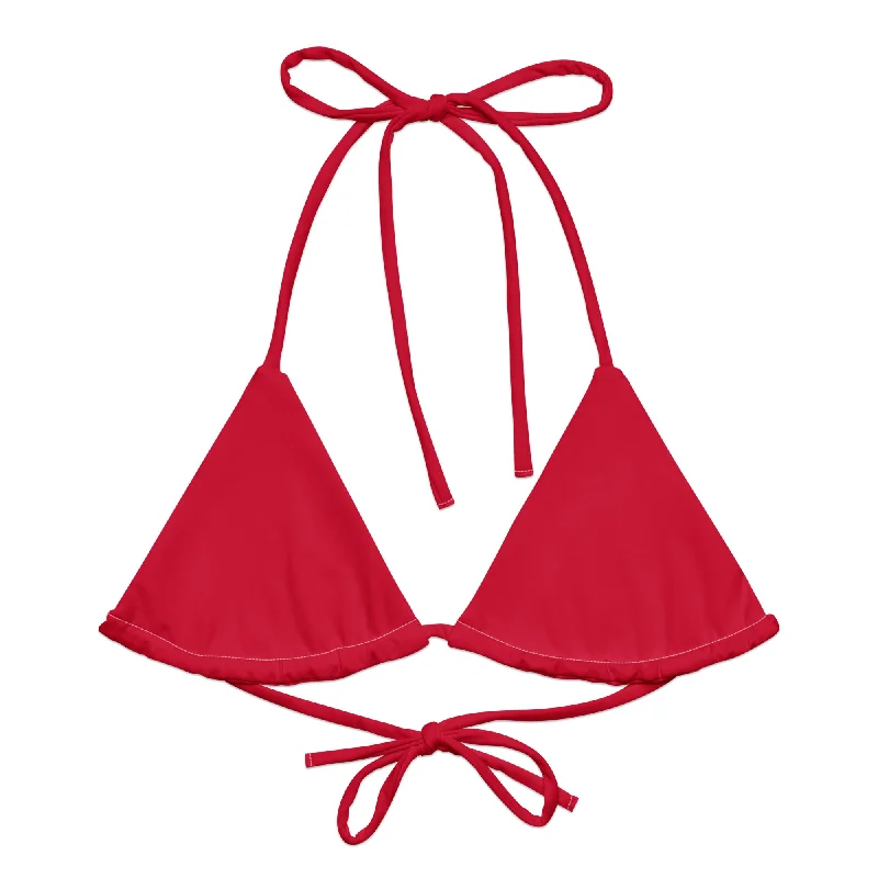 Red String Bikini Swimsuit Top Luxury Swimsuit Style