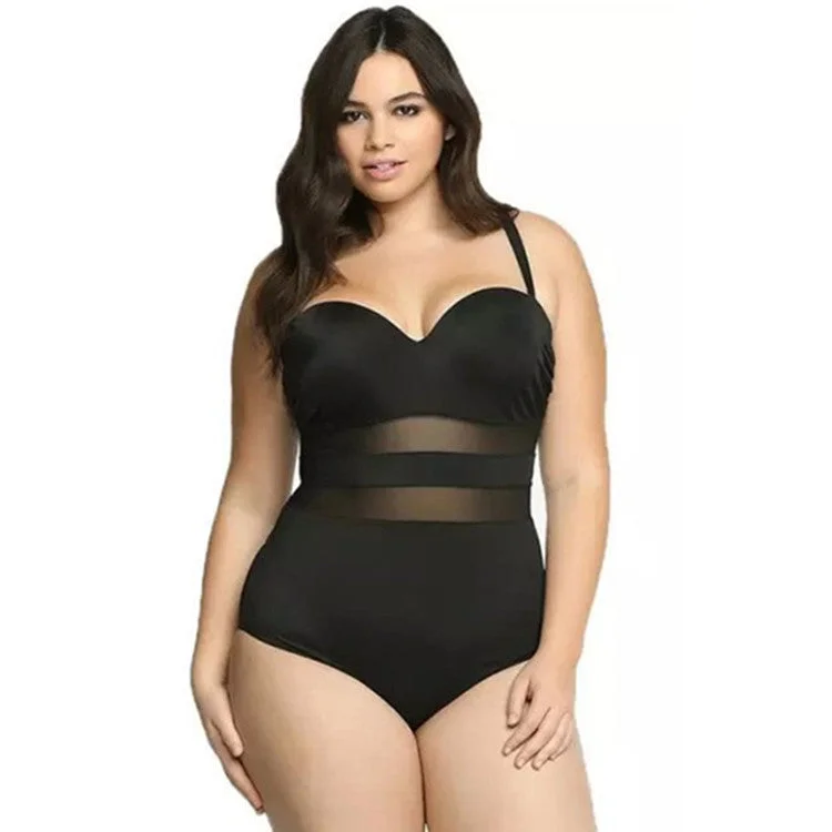 Sexy Backless Plus Sizes One Piece Women Swimwear Elegant Halter Bikini