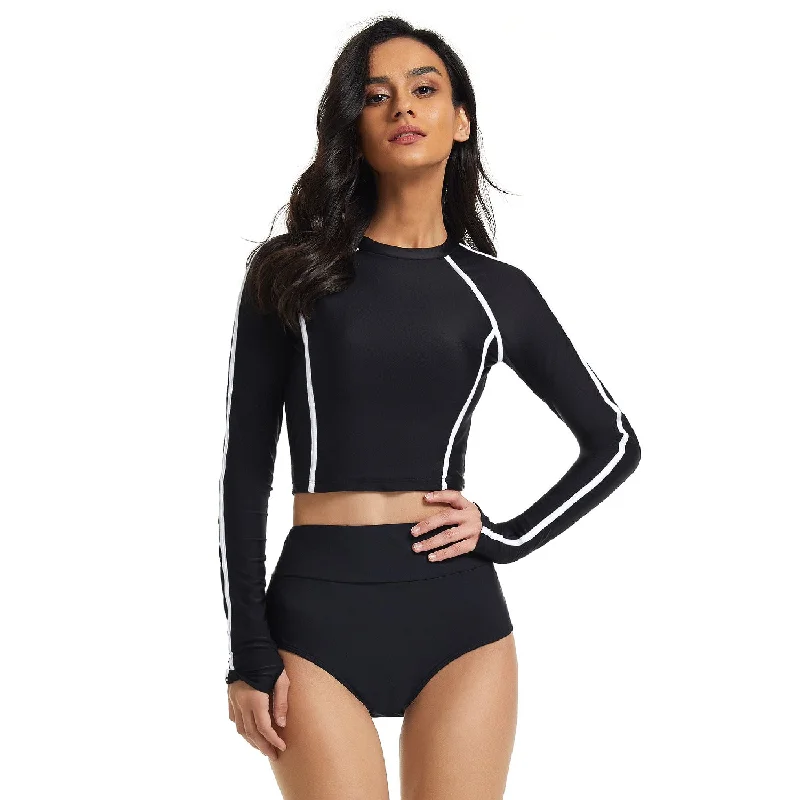 Sexy Long Sleeves Women Diving Swimsuits Surfing Suits Quick-Dry Swimsuit