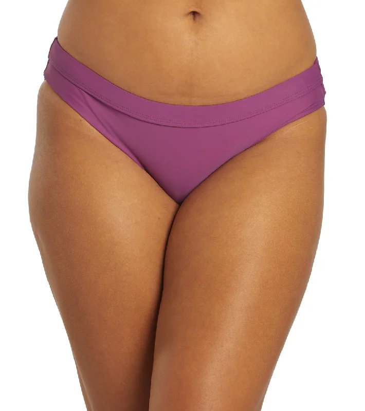 Sporti Active Hipster Workout Bikini Swim Bottom Amethyst Sleek Mesh Bikini