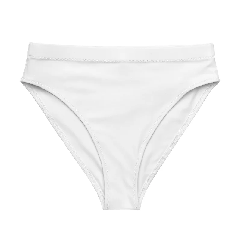 White High Waisted Bikini Bottom Swimsuit Sexy Swimwear Set