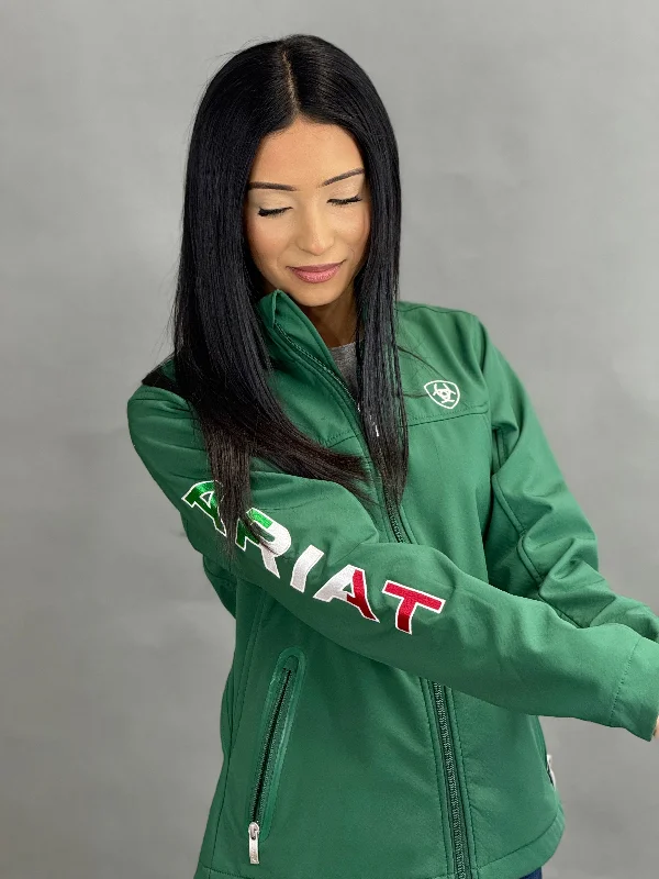 ARIAT JACKET GREEN TEAM MEXICO WOMEN VERDE MEXICO Notch Collar Jacket Peter Pan Collar Jacket Cowl Neck Jacket ARIAT JACKET GREEN TEAM MEXICO WOMEN VERDE MEXICO Notch Collar Jacket Peter Pan Collar Jacket Cowl Neck Jacket
