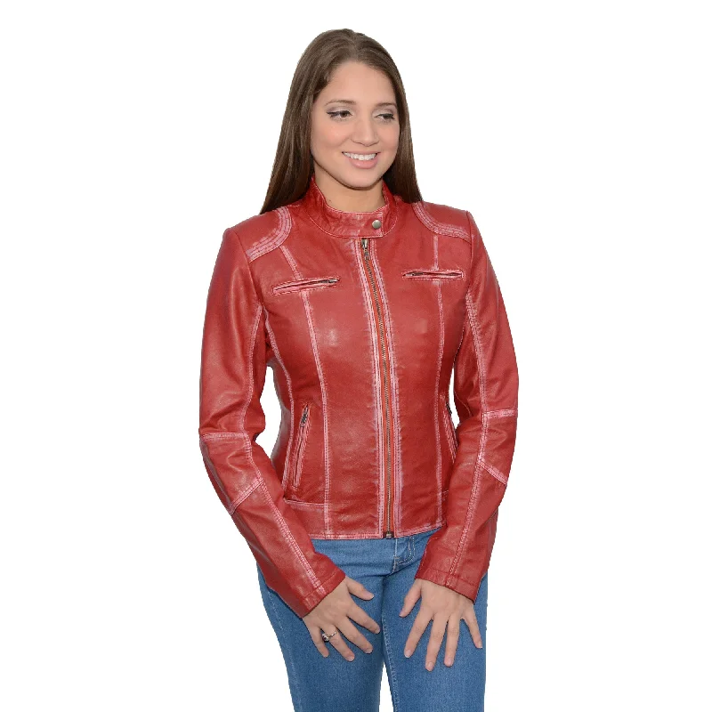 Women's Sheepskin Scuba Style Moto Jacket Ribbed Jacket Pleated Jacket Ruffled Jacket Women's Sheepskin Scuba Style Moto Jacket Ribbed Jacket Pleated Jacket Ruffled Jacket