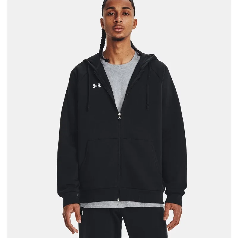 Under Armour Men's UA Rival Fleece Full-Zip Hoodie Zip Hoodie Drawstring Kangaroo Pocket