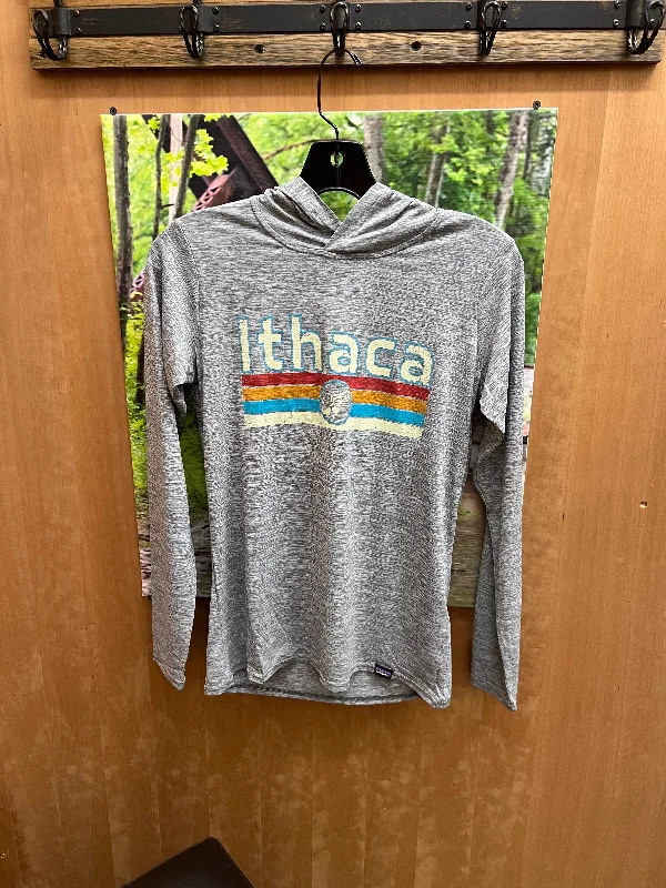 W Cap Cool Daily Ithaca Stripes Hoody Zip Hoodie Drawstring Kangaroo Pocket