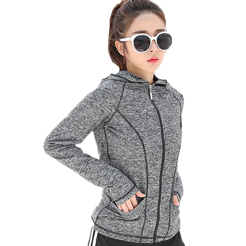 Women Spring Sport Running Jackets Hot Gym And Yoga Hoodie Sweatshirt Hoodie with Typography Text Message