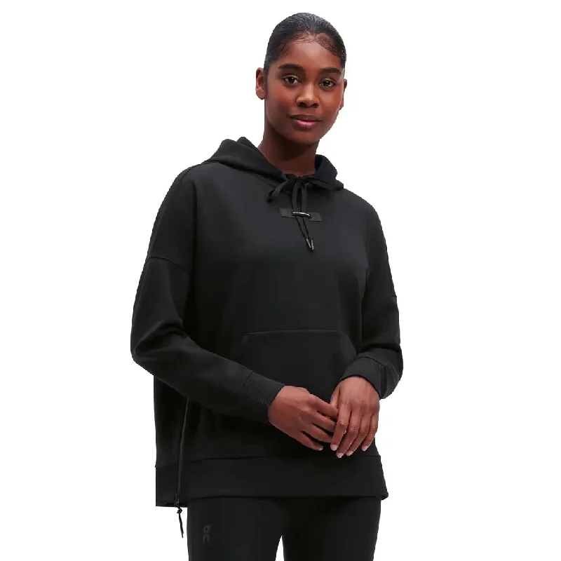 Womens On Running Hoodie - Black Hoodie with Logo Branding Identity