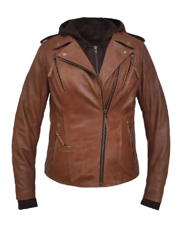 Yomi Classic Brown W/Removable Hoodie Hoodie with Elastic Waist Stretchable Comfortable