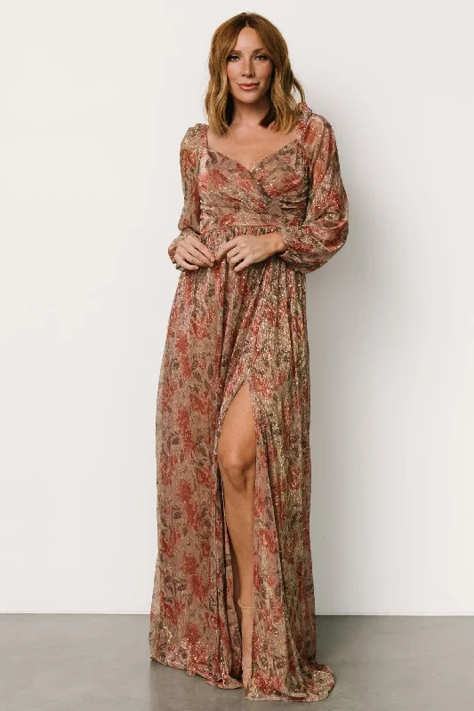 Kirsi Maxi Dress | Rose Floral Comfortable Bohemian Maxi Dress