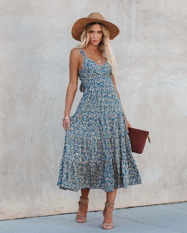 Time Spent Lace Up Paisley Maxi Dress Cozy Wrap Maxi Dress