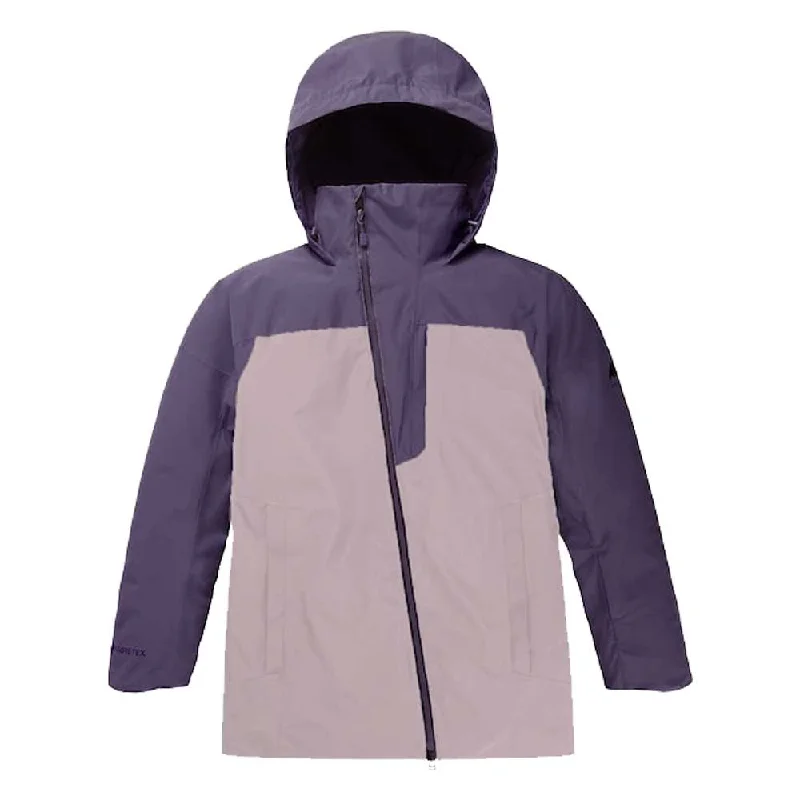 Burton Women's Gore-Tex Pillowline Jacket - 2023 Elderberry / Violet Halo - Small Herringbone Jacket Checkered Jacket Solid Jacket