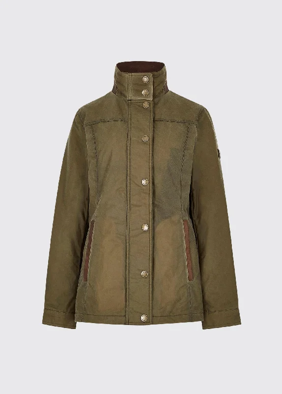 Mountrath Waxed Jacket - Dusky Green Mesh Jacket Canvas Jacket Denim Jacket