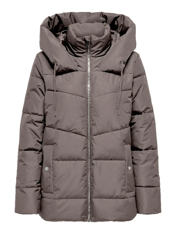 JDY Turbo Short Ladies Padded Jacket-WOOD Faux Fur Jacket Real Fur Jacket Shearling Jacket