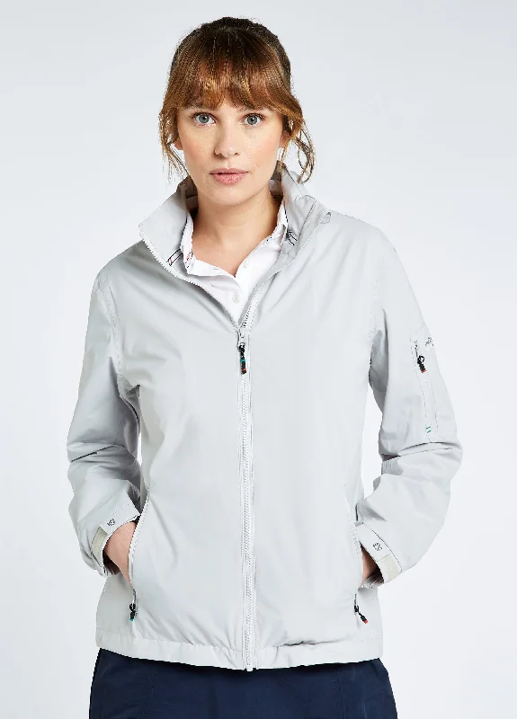 Livorno Women's Crew Jacket - Platinum Boat Neck Shawl Collar Notched Collar