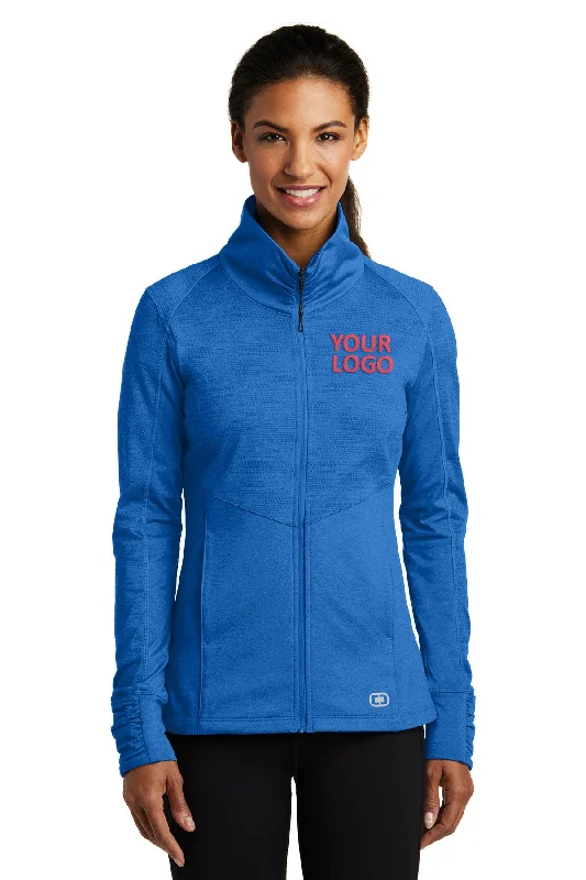 OGIO ENDURANCE Ladies Sonar Custom Jackets, Electric Blue Heather Snapped Jacket Toggled Jacket Drawstring Jacket