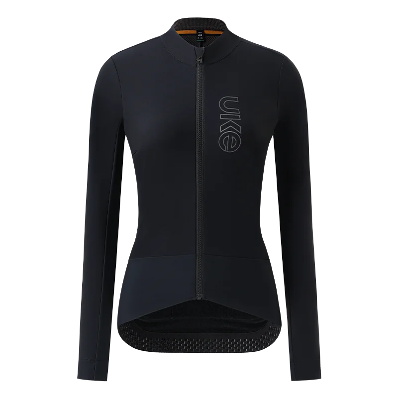 Women's Thermal Cycling Jacket PR-1 Star Orbit-Black Wool Fabric Cashmere Fabric Tweed Fabric