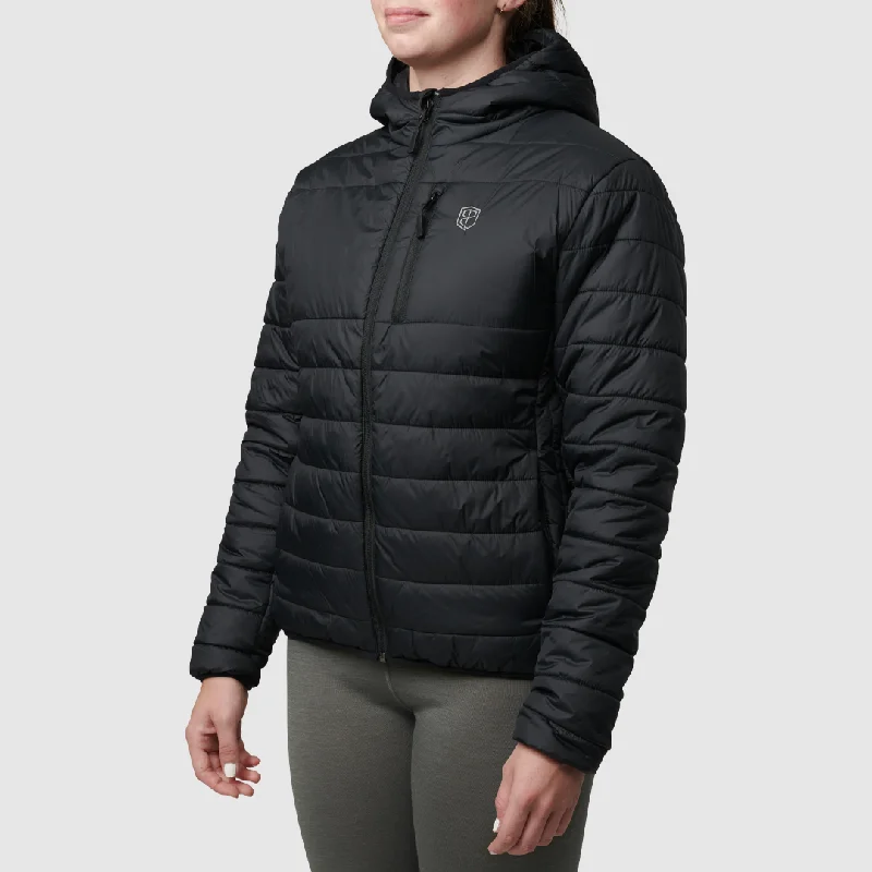 Women's Tundra Jacket (Black) Herringbone Jacket Checkered Jacket Solid Jacket