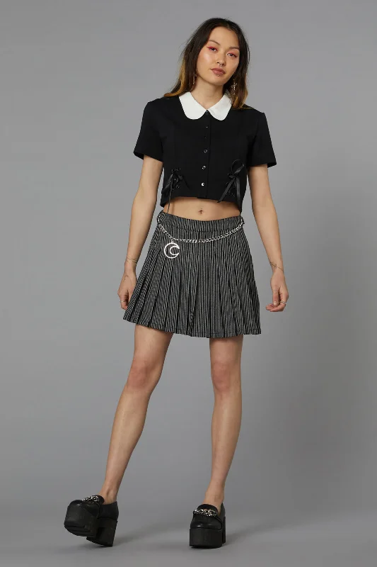 Emily Stripe Skort modal blend skirt