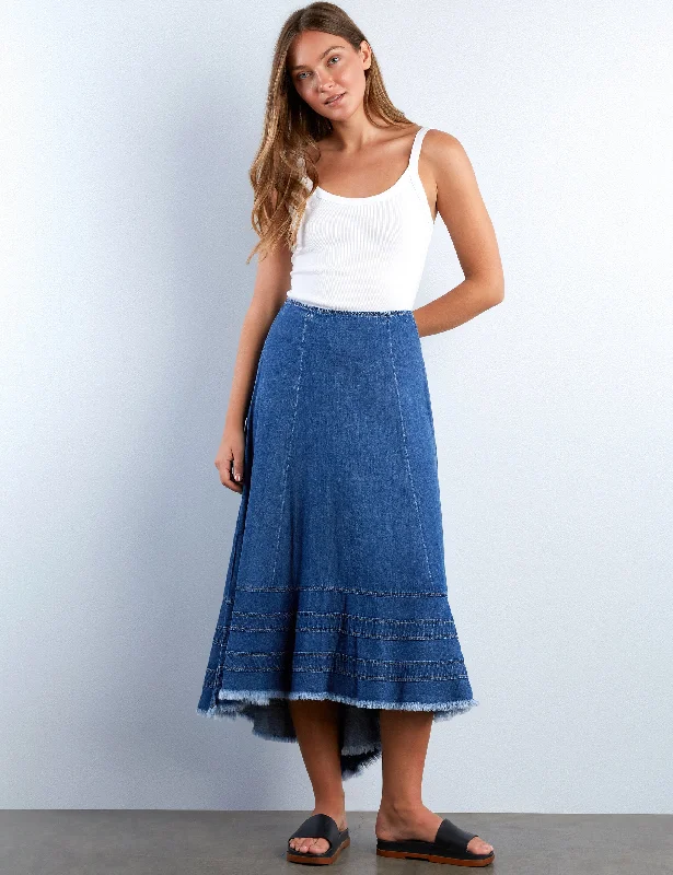 Heavenly Maxi Skirt pleated skirt texture