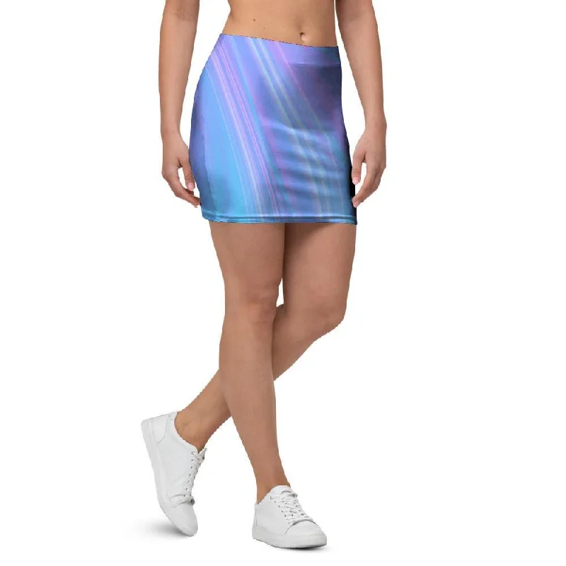 Holographic Print Mini Skirt lace skirt romantic