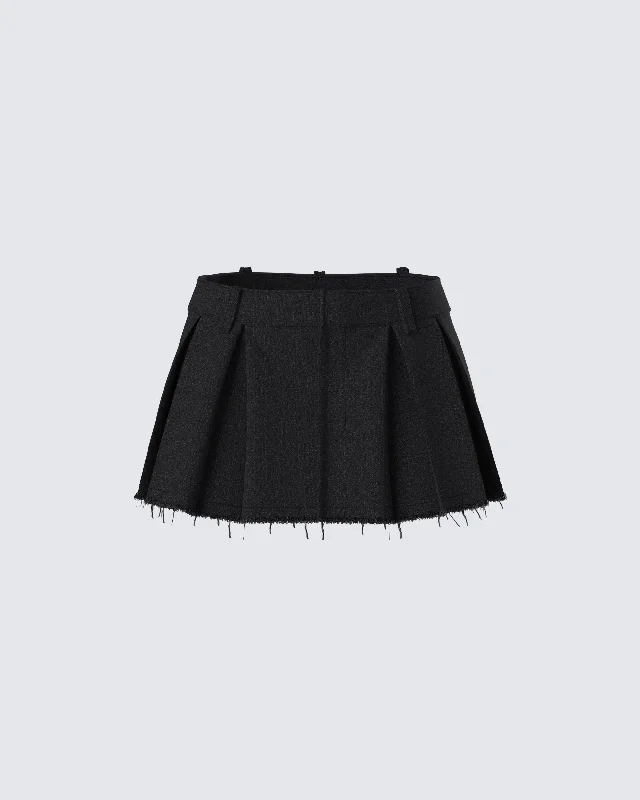 Jarica Black Twill Mini Skirt slim fit skirt