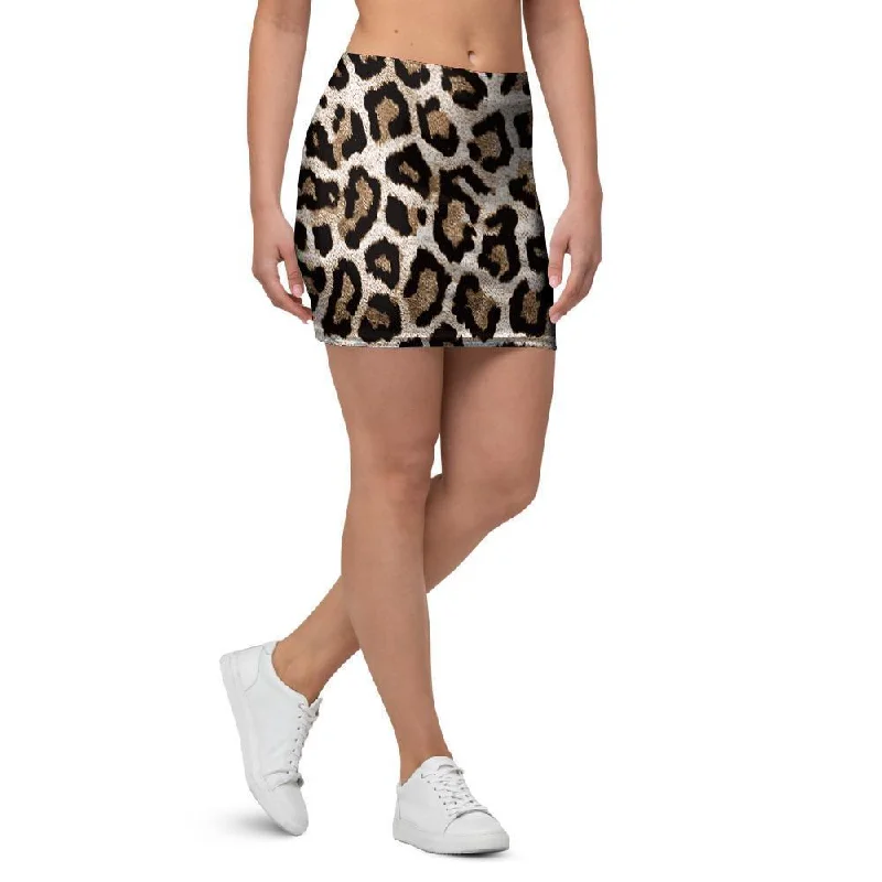 Leopard Mini Skirt lightweight skirt design