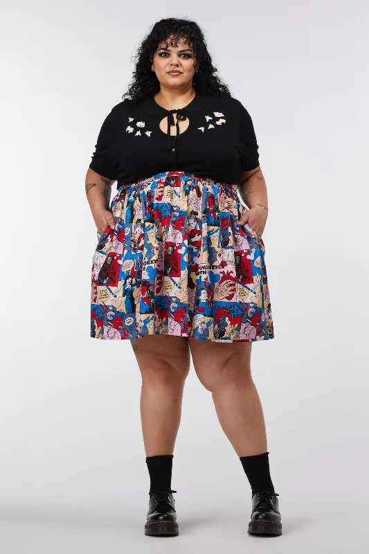 Love At First Bite Skirt Curve silk skirt sleek