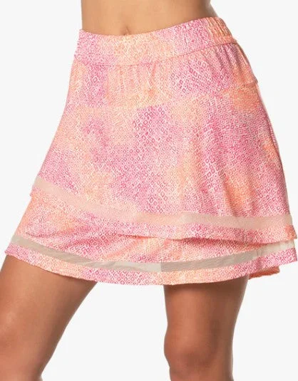 Lucky in Love Shockin Classic Shockin' Bloom Skort 16" chiffon skirt airy