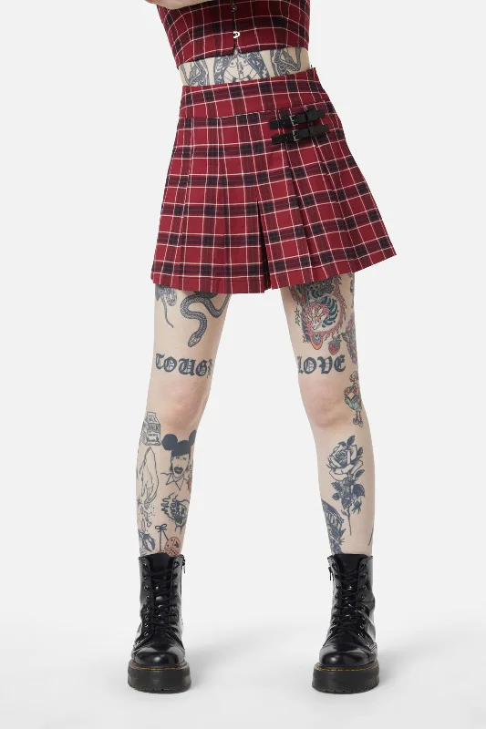 Revenge Tartan Skort patchwork skirt art