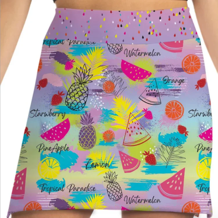 Skort Obsession Tropical Paradise Skort 17" cashmere skirt soft